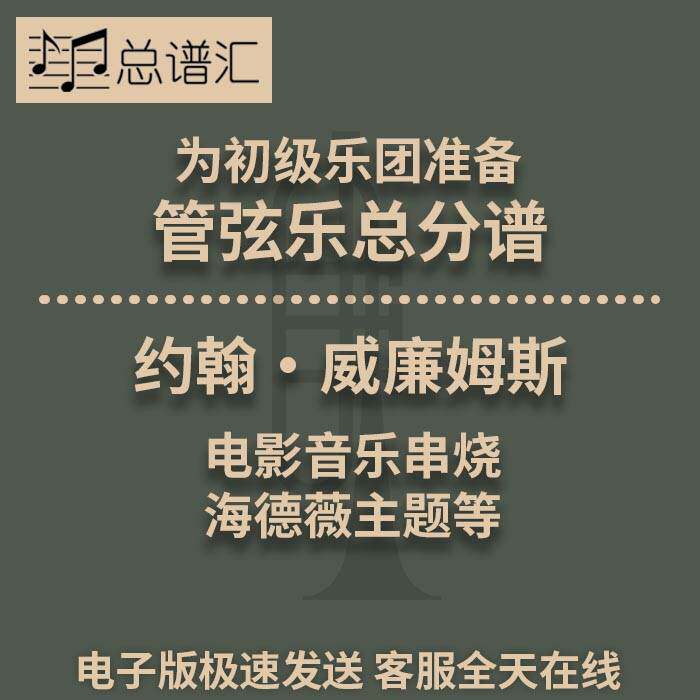 约翰·威廉姆斯  海德薇主题等 4级 初级管弦乐交响乐  总分谱MP3