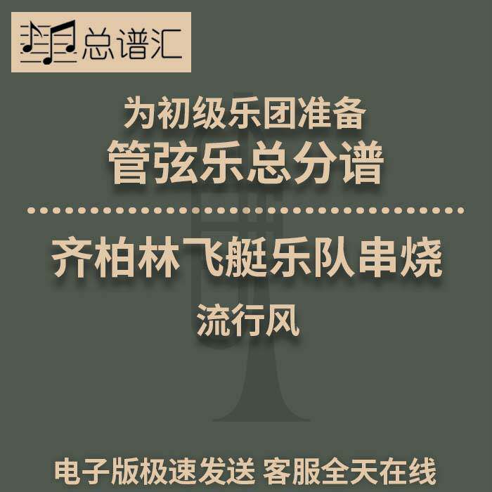 齐柏林飞艇乐队串烧 初级乐团3级 管弦乐交响乐 总谱分谱MP3