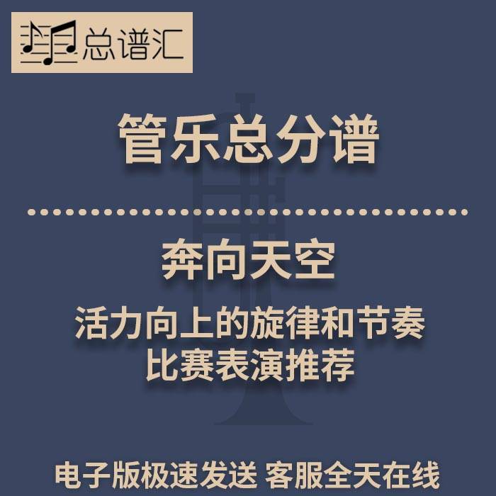 奔向天空 活力向上的旋律和节奏比赛表演推荐2级管乐总谱 分谱MP3