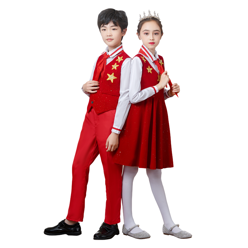 元旦儿童合唱演出服中小学生爱国朗诵演讲服装红歌合唱团表演礼服