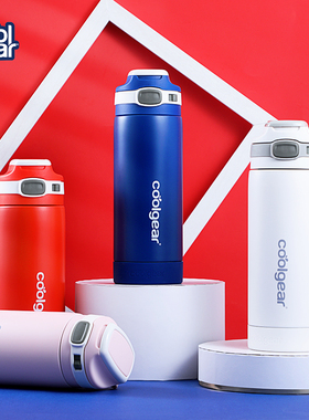 美国coolgear弹盖保温杯学生ins简约小巧可爱便携水杯大容量杯子