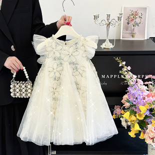 亲肤 女童连衣裙 网纱裙休闲外穿甜美潮服洋气新款 时尚 舒适夏季