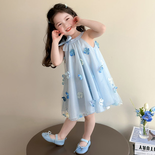 简约舒服甜酷亲肤高级感儿童潮服女生 公主纱裙女童夏甜美时髦潮款