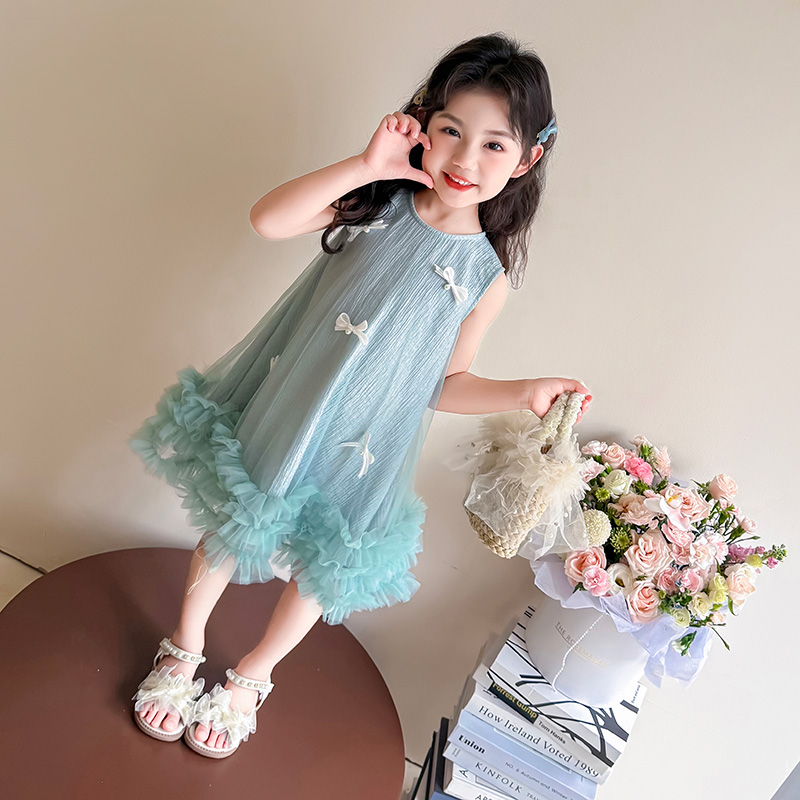 纱裙连衣裙女夏儿童经典夏天潮服时髦搭配洋气舒服百搭精致甜美