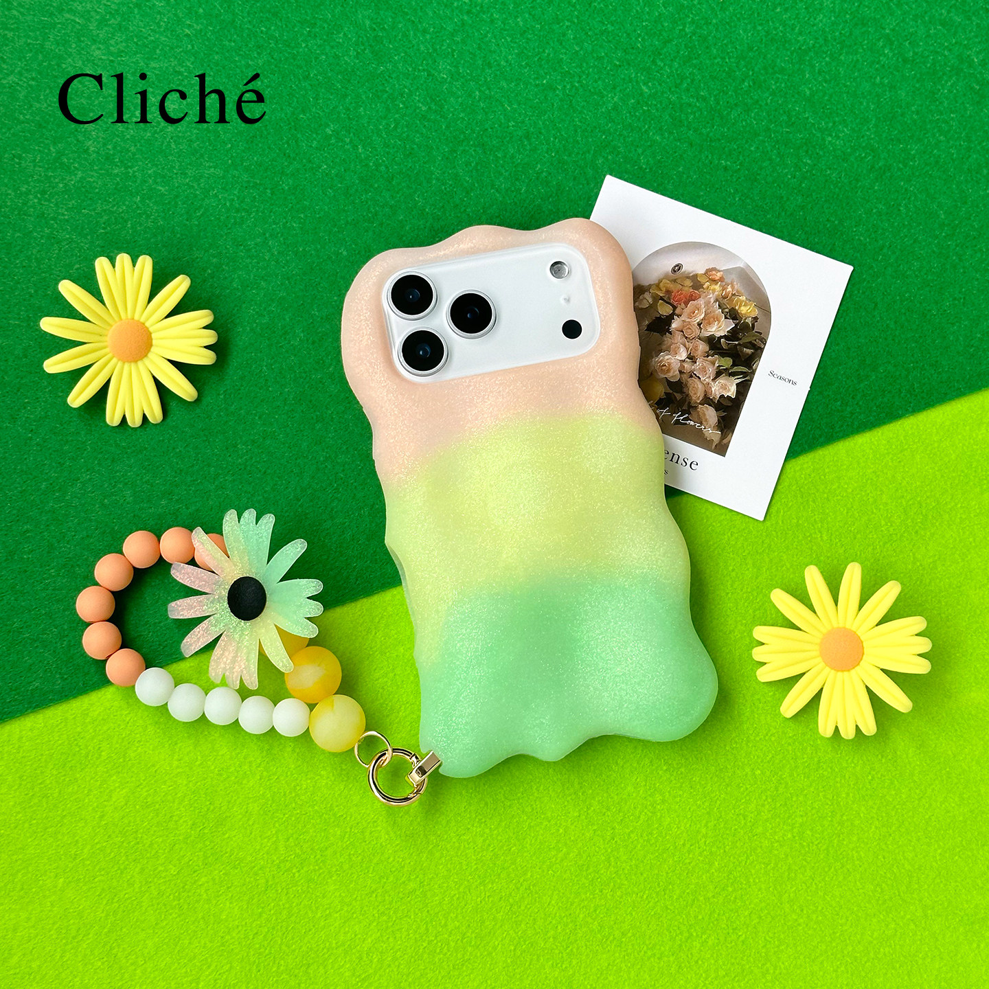 CLICHE 手机壳原创个性小众彩虹闪粉/大理石纹理波浪防摔适用