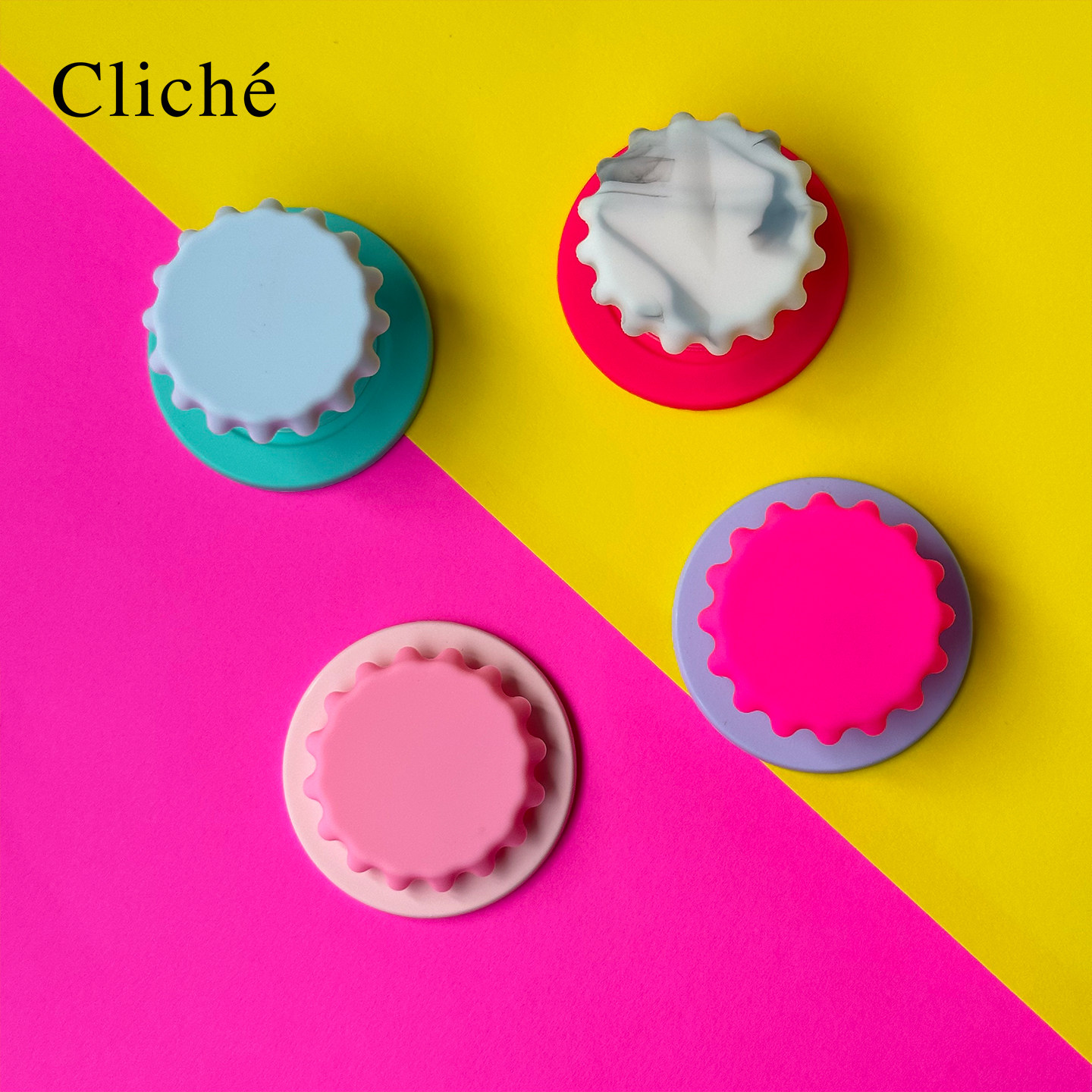 CLICHE手机壳支架原创时尚通用清新彩色可乐盖硅胶iPhone磁吸支架