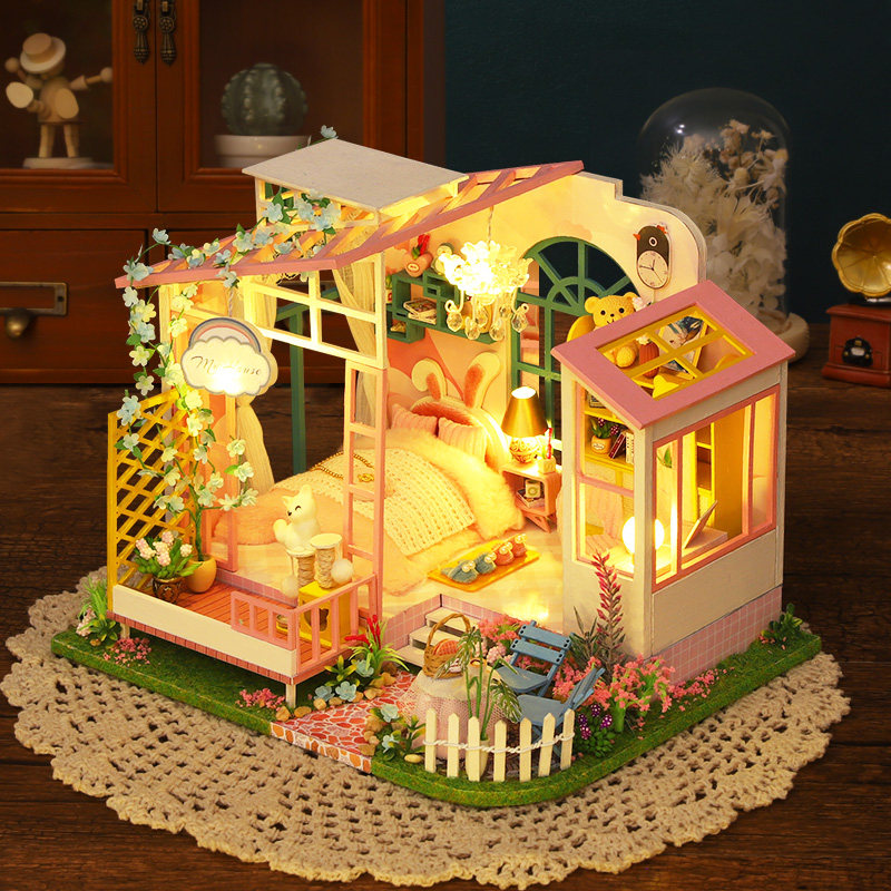 diy小屋花间梦境手工模型阁楼拼装木制小房子儿童玩具生日礼物女,玩具/童车/益智/积木/模型,建筑/DIY小屋/拼装模型,淘宝优惠券,粉丝福利购,淘宝优惠卷