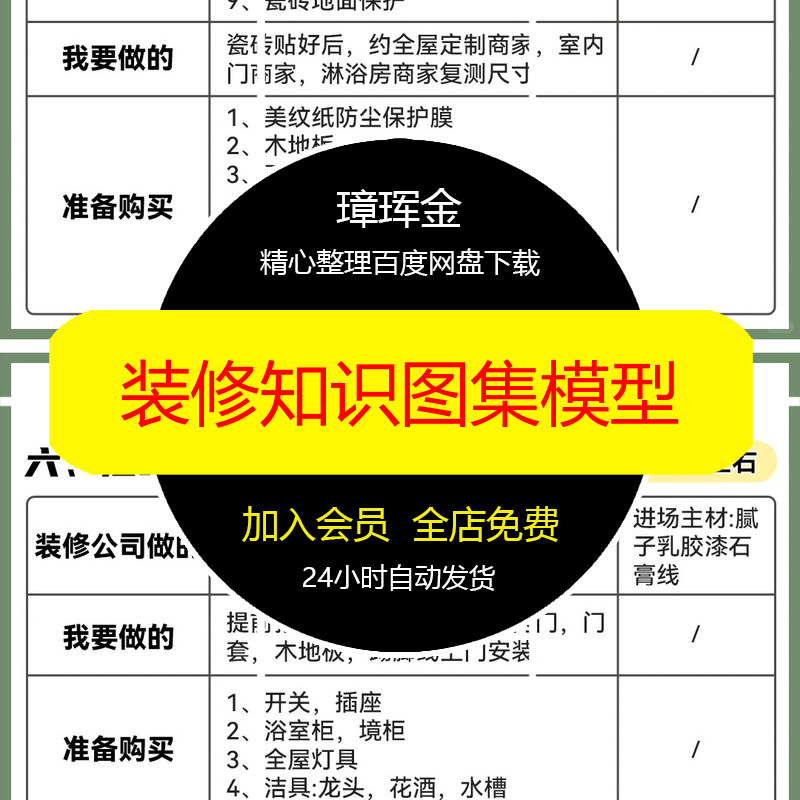 施工半包流程尺寸装修材料水电全包资料指南新房图片知识模型ni06