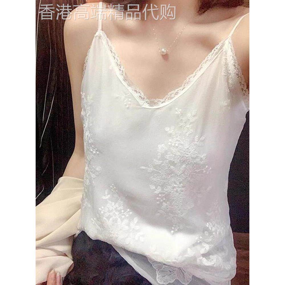 蕾丝小吊带背心女夏季薄款2025新款外穿宽松大码西装内搭打底上衣