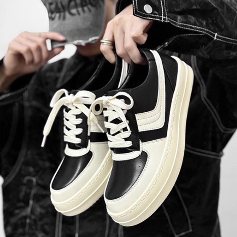 Houston Shoes！RO低帮厚底大头帆布鞋男通勤美式奶香底休闲 板鞋