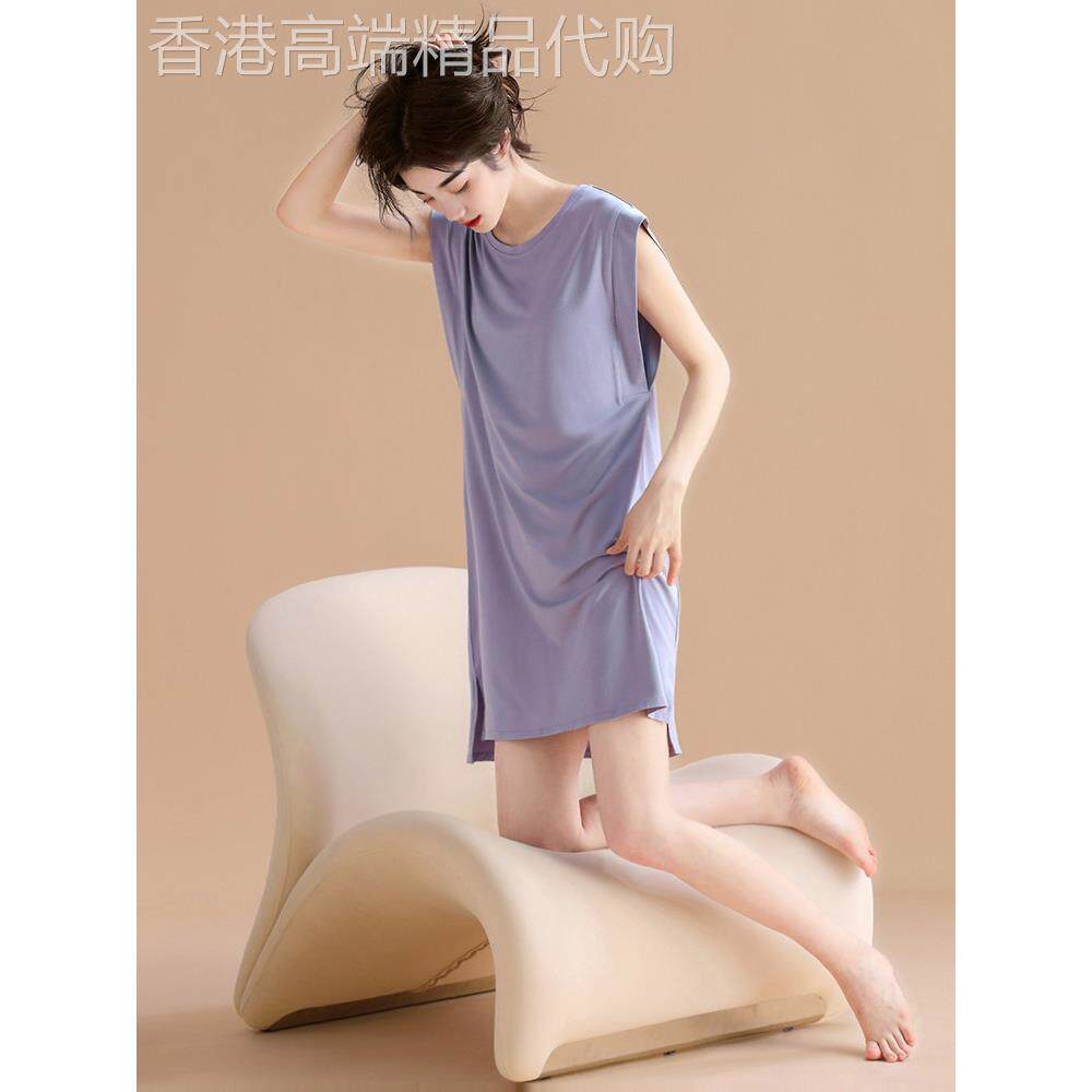高档睡衣女式睡衣夏季纯棉夏季薄吊带长夏季莫代尔女士家装