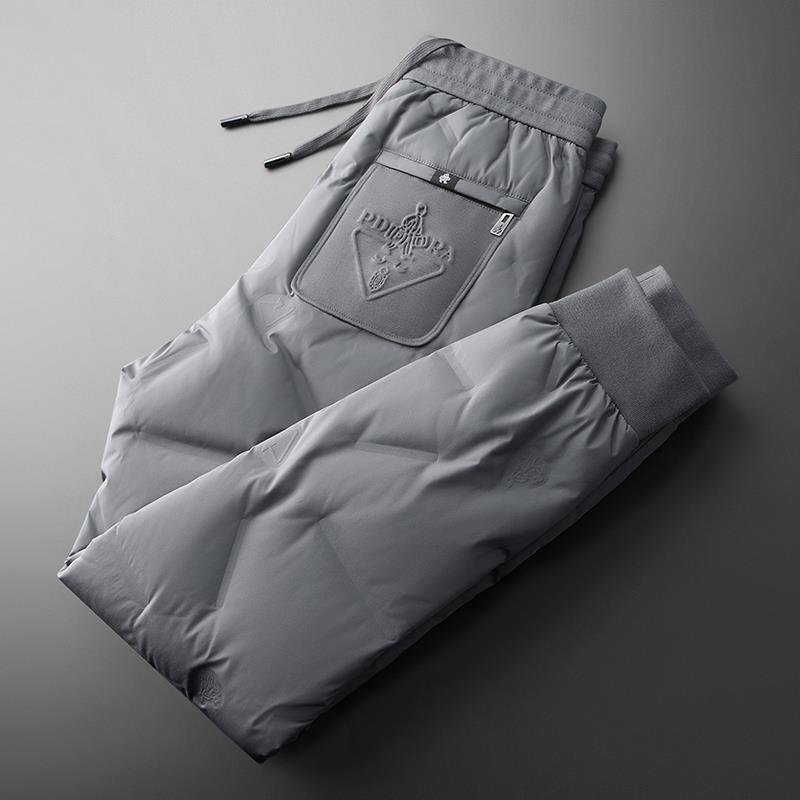 Mostarsea~大朵蓬松鸭绒！冬季御寒保暖羽绒裤男立体压胶防风长裤