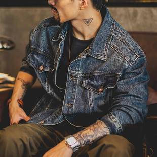 Madness Mdns Wruei美式复古水洗牛仔外套2025秋季工装夹克上衣潮