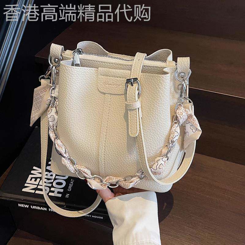 ckitty it手提包小拎包白色包包女式2025新款上班通勤包水桶包