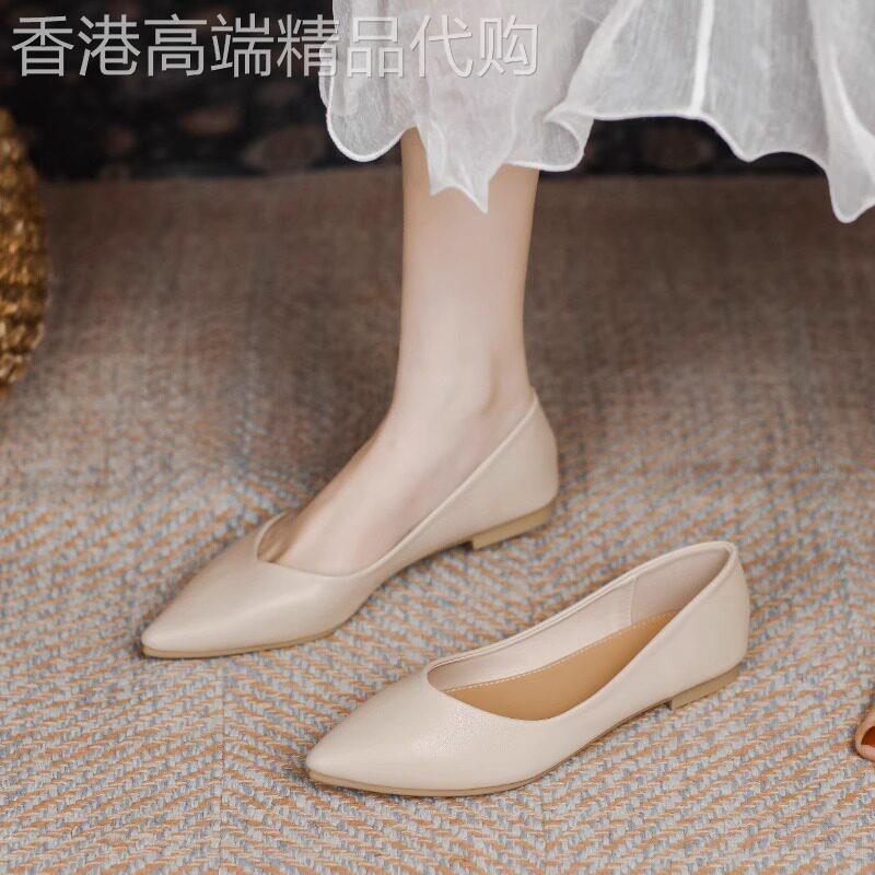 潮牌真皮包鞋女2026春夏新款仙女温柔风软底平底鞋浅口百搭豆豆鞋