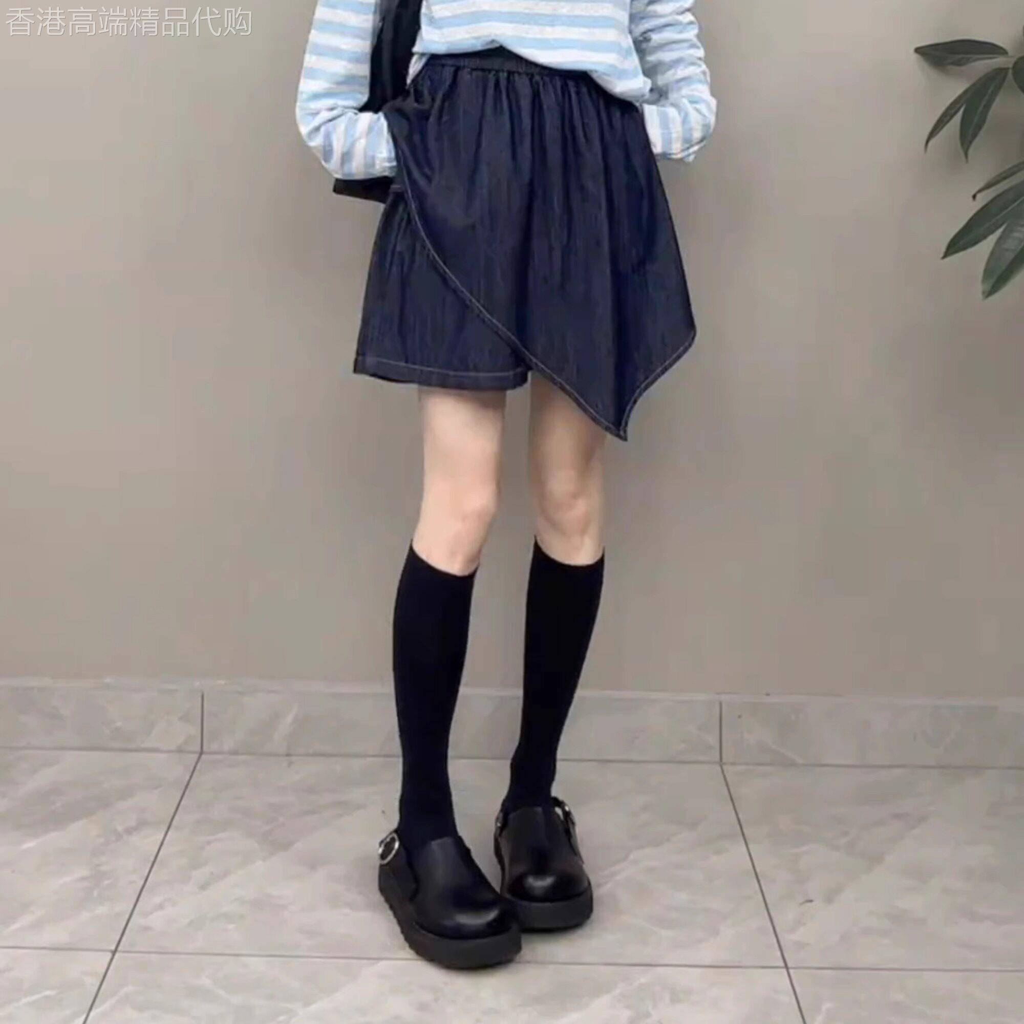 牛仔短裤女夏季薄款2026新款外穿高腰a字大码显瘦小个子阔腿裤子