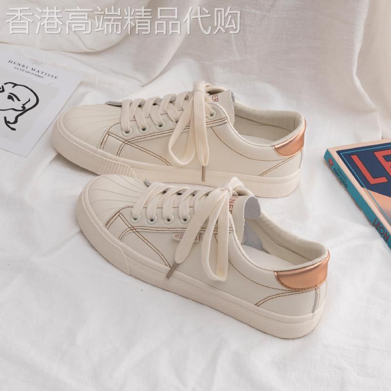 真皮小白鞋2026年新款春季帆布鞋女鞋女生百搭休闲运动板鞋潮鞋子