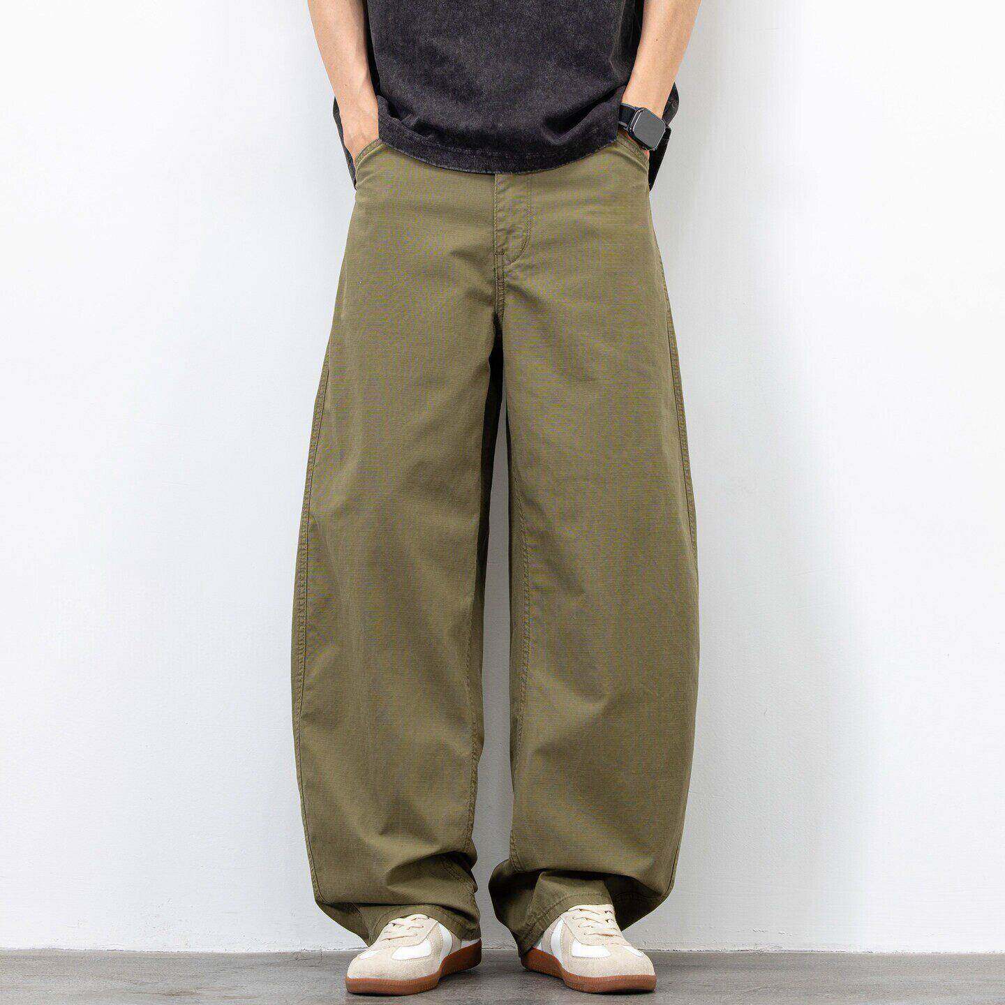 潮牌夏季薄款裤子男直筒宽松阔腿时尚潮流百搭弯刀裤新款休闲长裤