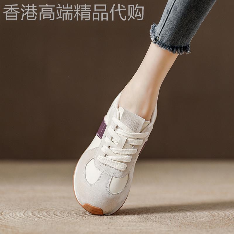 西班牙小众品牌ONGYSL圆头轻便时尚女复古阿甘鞋软底运动鞋新款