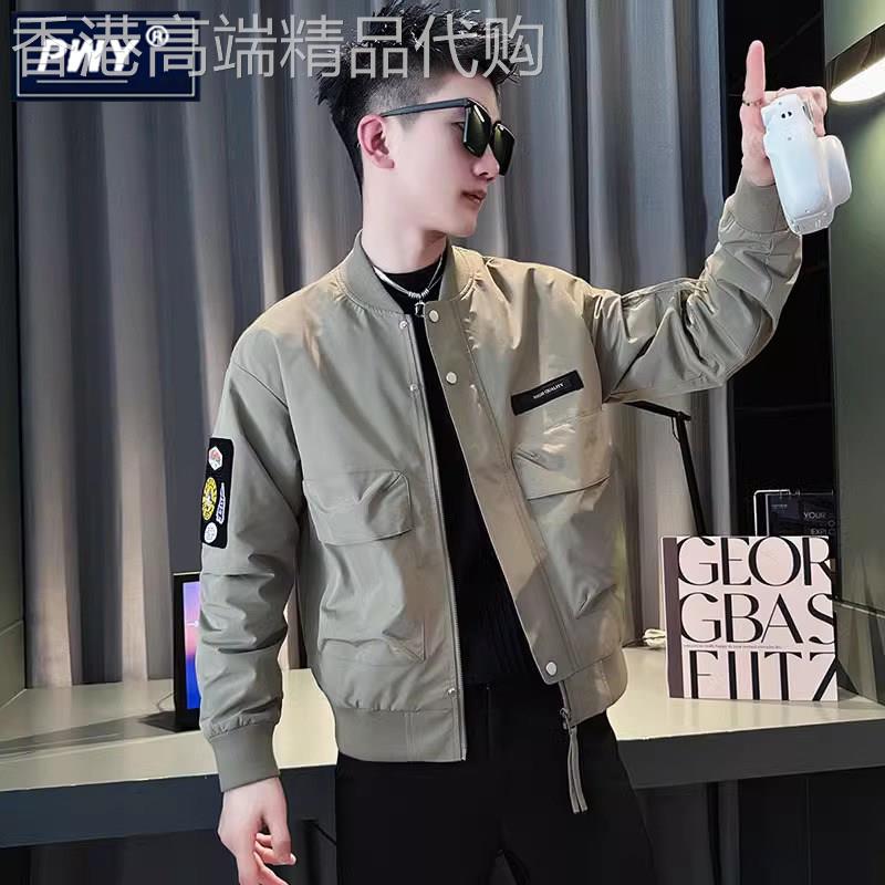 潮牌布贴刺绣工装外套男士春秋季2026新款棒球服上衣痞帅休闲夹克