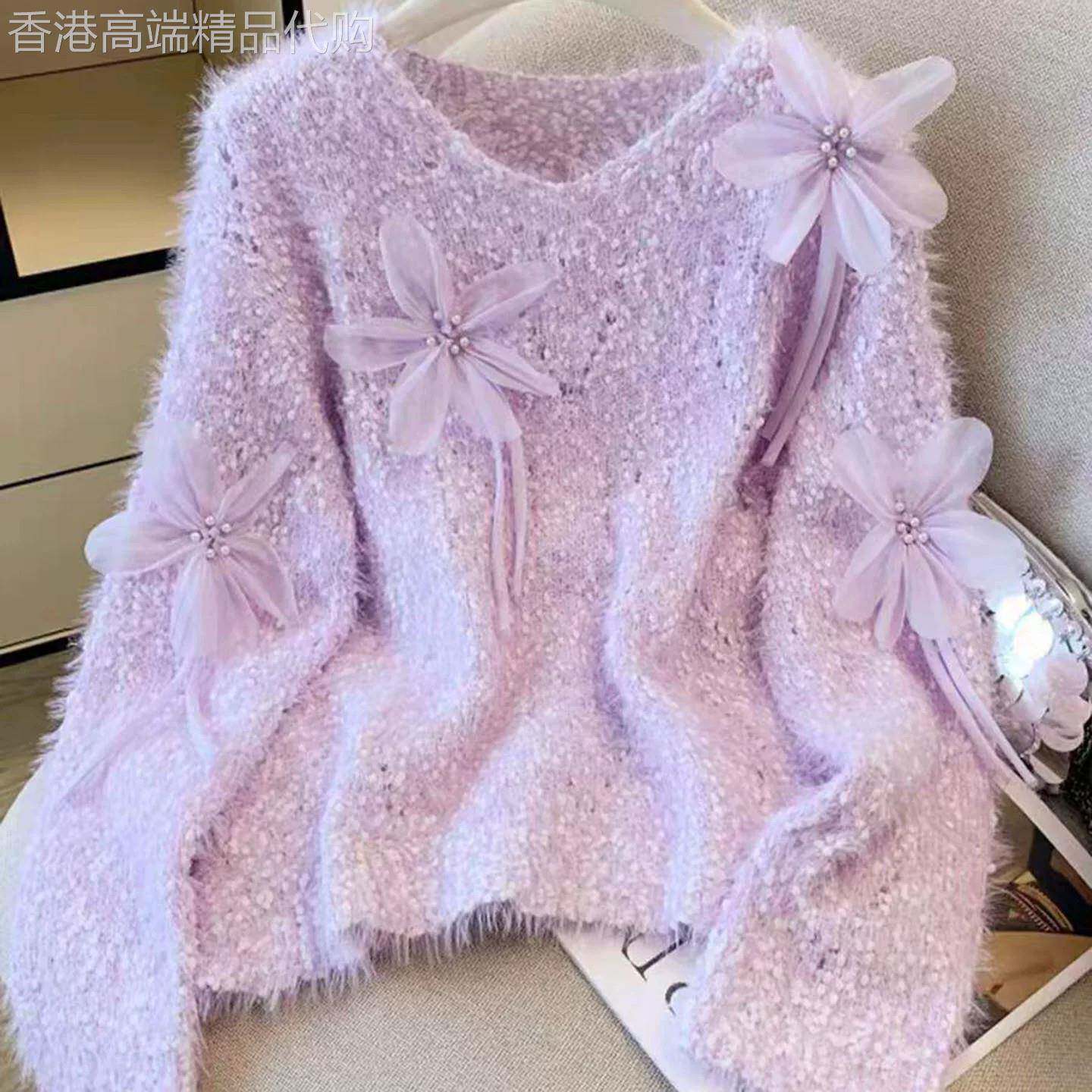 毛衣女秋冬季2026新款高级感宽松慵懒风小个子针织打底衫内搭上衣