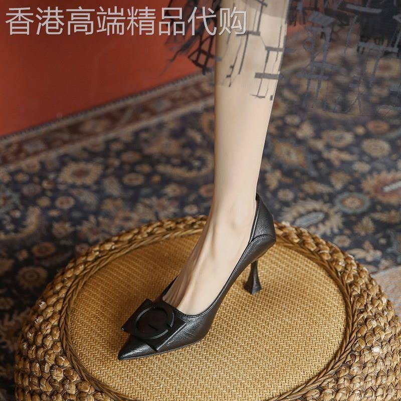 软皮不磨脚真皮小码女鞋313233两穿高跟鞋女新款细跟职业工作单鞋