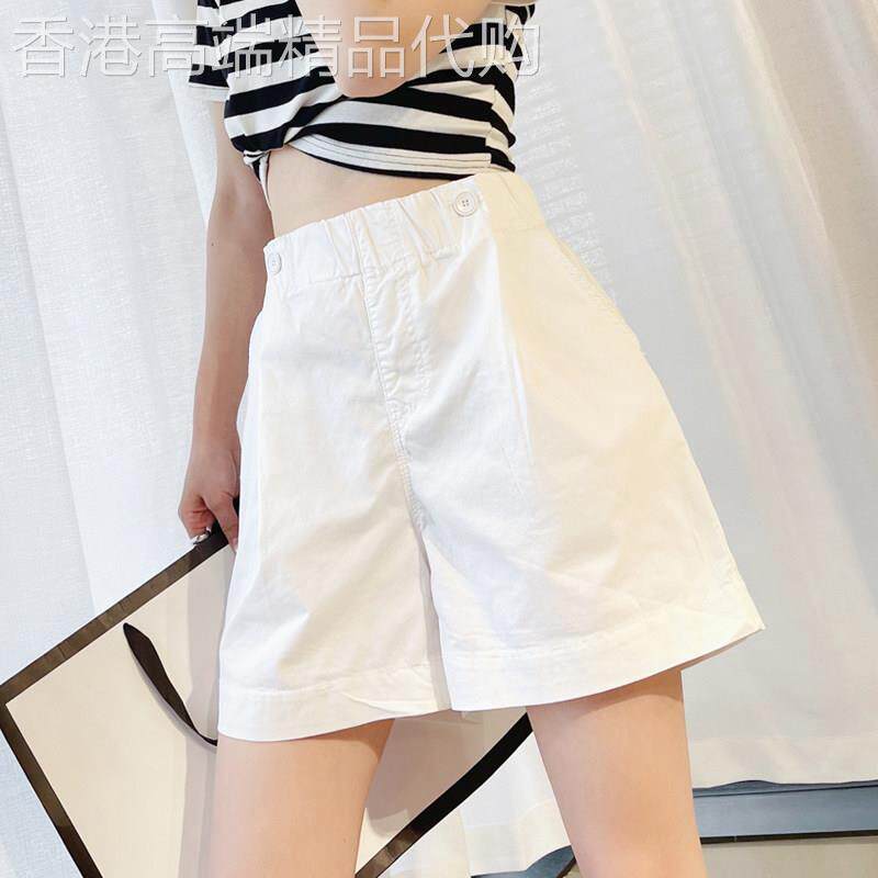 白色短裤女夏季薄款2026新款a字高腰显瘦宽松阔腿大码休闲裤子女
