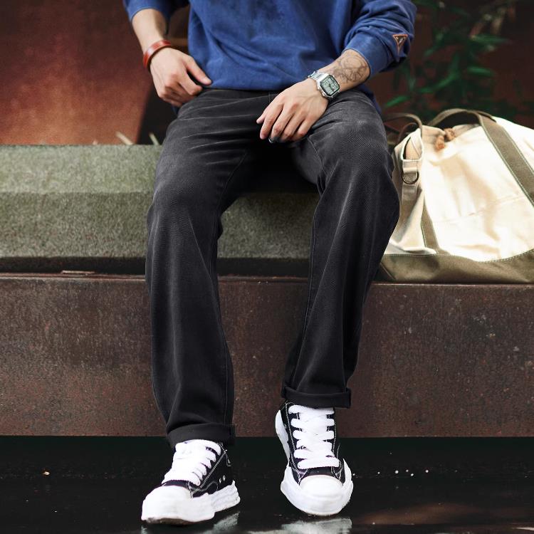 Madness Mdns Wruei春秋2025潮牌通勤百搭休闲裤弹力直筒牛仔裤男