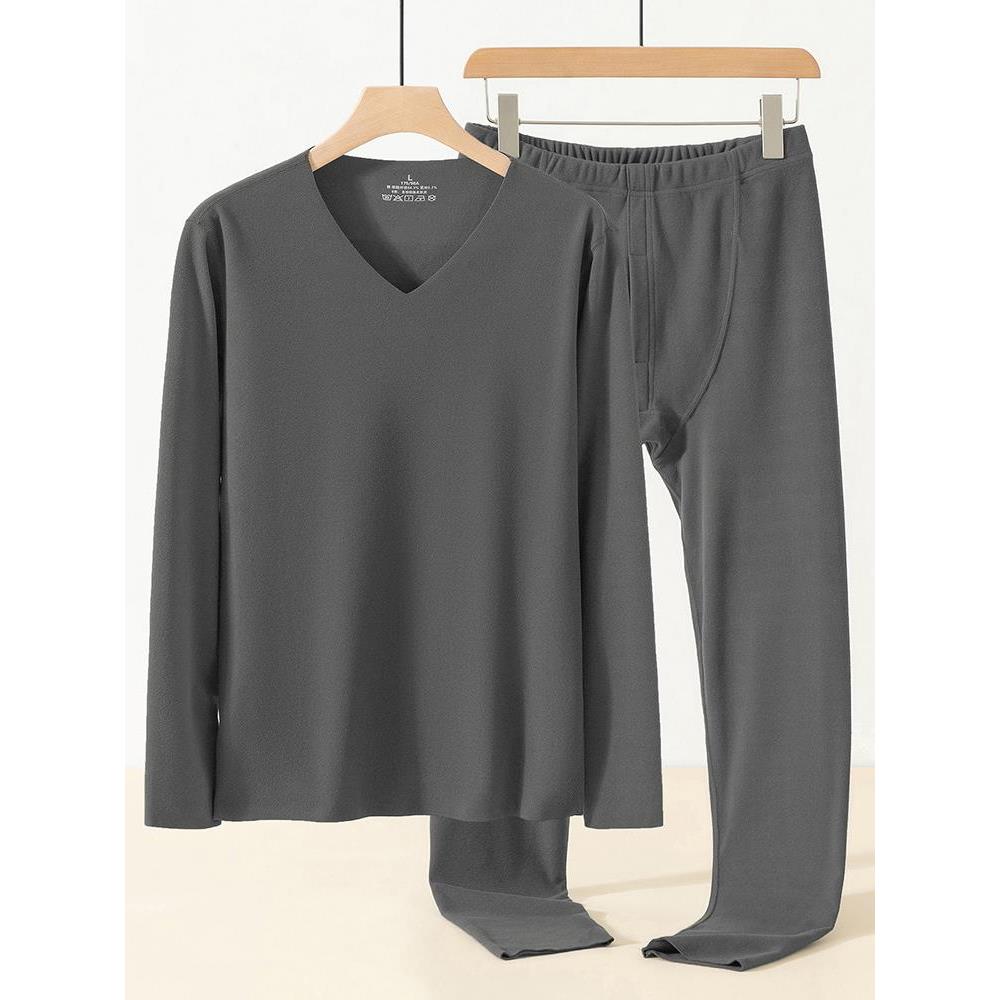 Mostarsea~双面德绒长袖内衣男冬季无痕保暖套装防寒发热秋衣秋裤