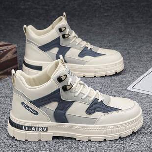 男鞋马丁靴运动休闲鞋高帮板鞋秋冬款学生青少年增高鞋潮鞋子男款