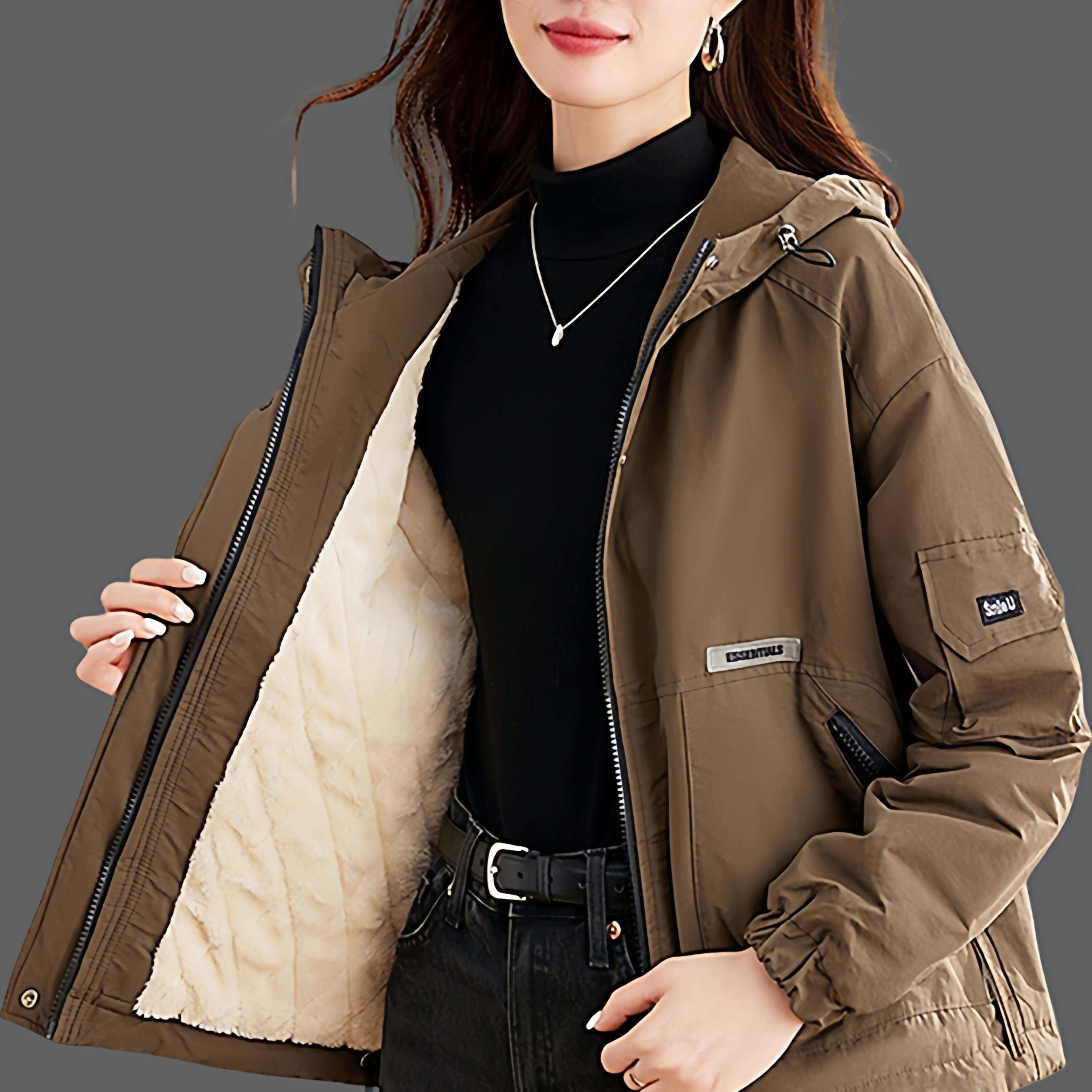 2025秋冬新款加绒加厚短款女棉服宽松减龄保暖夹克外套夹棉上衣女