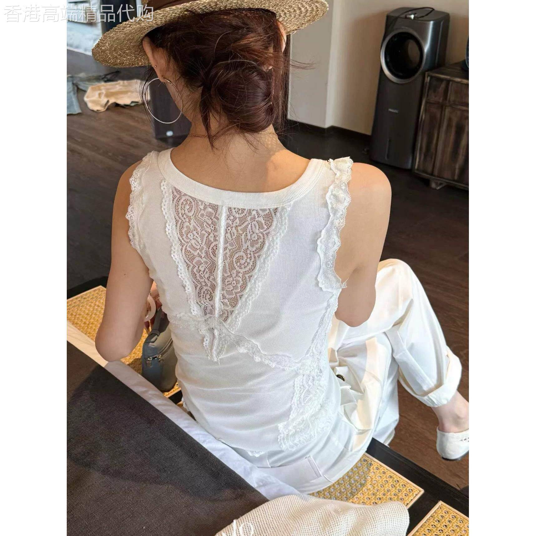 方领背心女2026夏季新款设计感蕾丝花边内搭套头休闲吊带无袖上衣