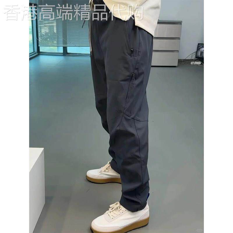 机能拉链软壳冲锋裤男士春秋季潮牌防风防水速干直筒工装休闲裤子