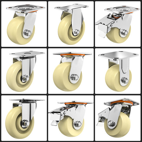 灵朗尼龙耐磨耐压手推车轮万向轮