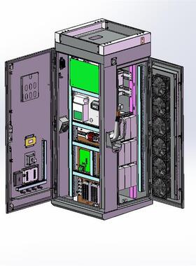 EV240KW 直流充电桩 详细结构X2887   3D图纸 机械设计素材 SWCAD