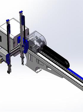 注塑五轴伺服机械手X2595  3D图纸 机械设计素材 SW模型