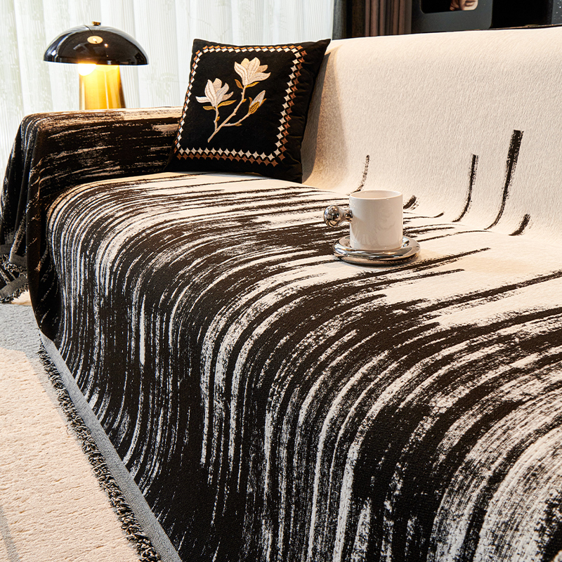 雪尼尔沙发巾盖布2024新款轻奢高级感四季通用防猫抓沙发垫套罩毯