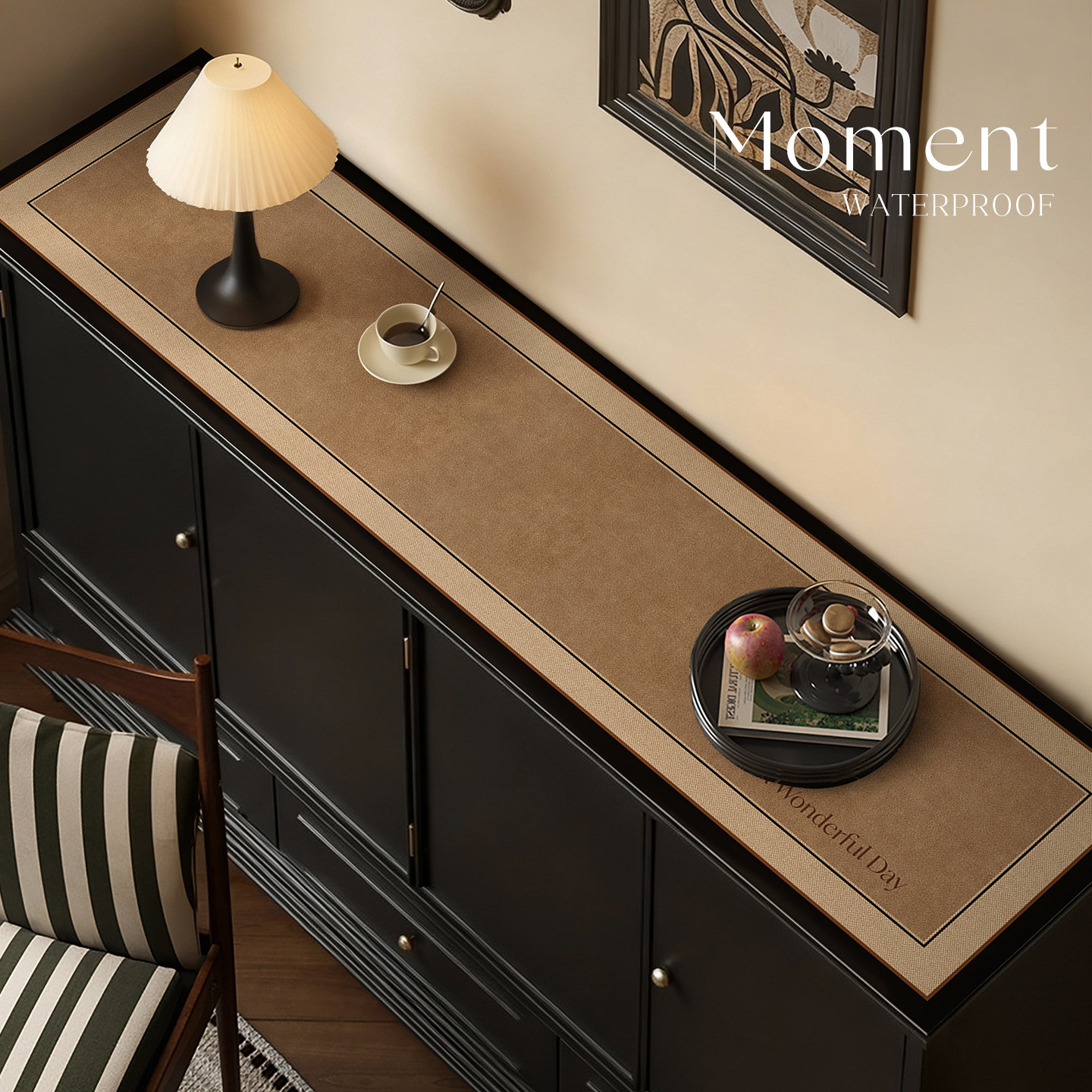 复古风餐边柜垫电视柜台面保护垫防水防烫防脏桌垫法式长条鞋柜垫,居家布艺,桌布,淘宝优惠券,粉丝福利购,淘宝优惠卷