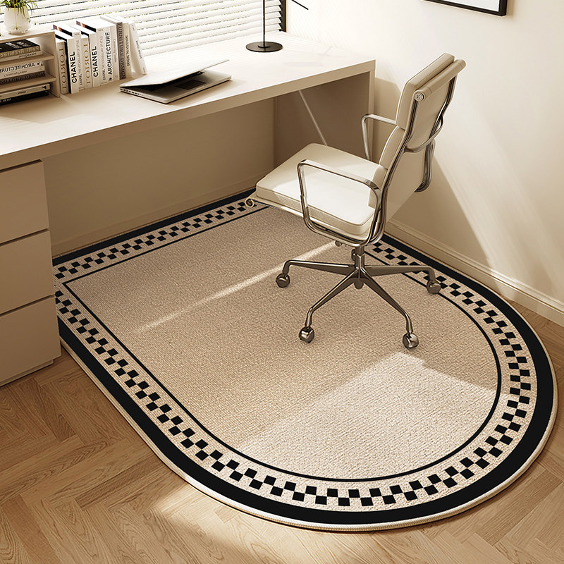 地毯卧室2024新款大圆角圆形地毯电脑椅电竞房地垫梳妆台脚垫转椅