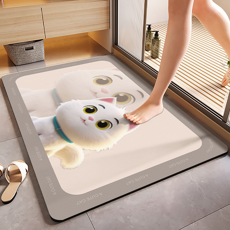 硅藻泥浴室吸水速干防滑垫霏淘