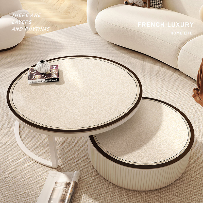 轻奢高级感小圆桌桌垫家用防水防油餐桌垫客厅茶几桌布圆形茶几垫