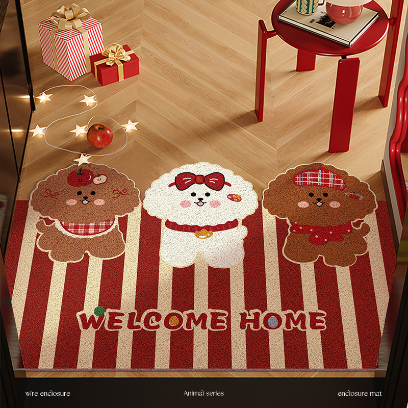 新年入户地垫丝圈耐脏防滑脚垫