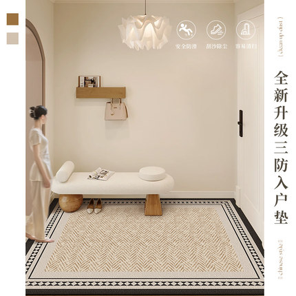 侘寂风入户门地垫高级感客厅地毯家用门口进门玄关耐脏免洗脚垫