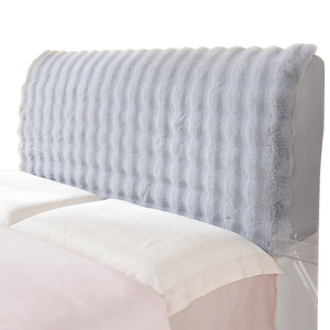 兔兔绒床头套罩2023新款秋冬加厚毛绒高档万能通用型床靠背套罩布