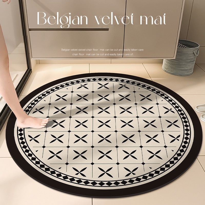 圆形浴室地垫硅藻泥吸水防滑垫洗漱台浴室柜脚子卫生间地板地毯,居家布艺,家用脚垫,淘宝优惠券,粉丝福利购,淘宝优惠卷