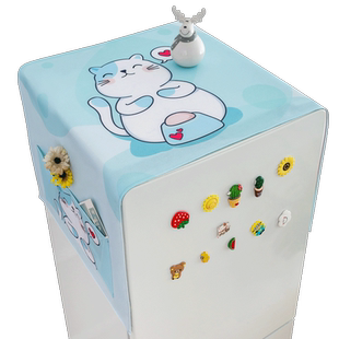 冰箱盖布单双开门冰箱顶防尘罩洗衣机微波炉防尘布罩通用万能盖巾