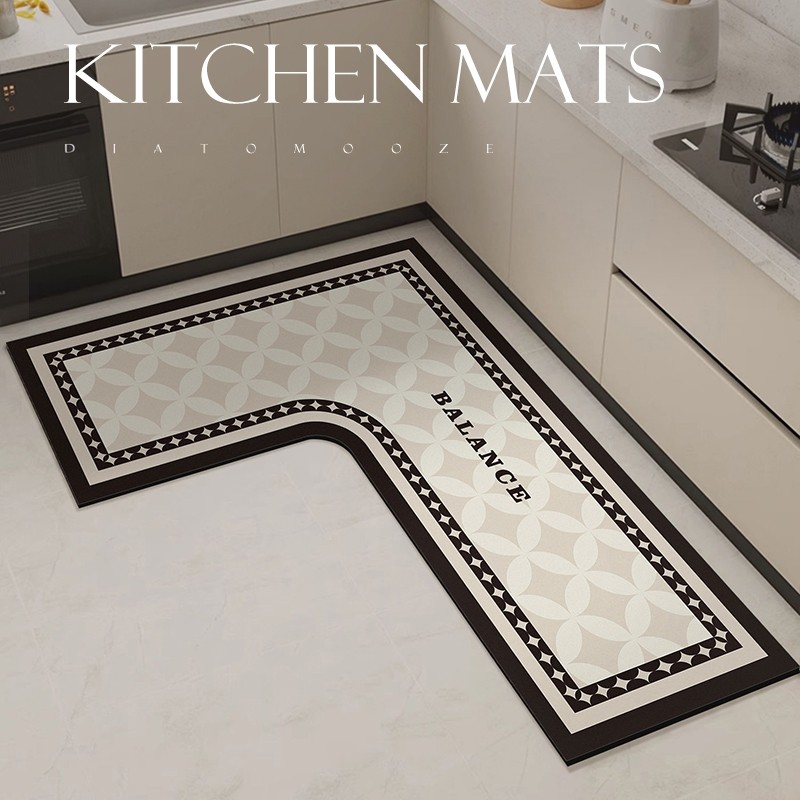 厨房专用地垫l型硅藻泥防滑防油吸水垫家用耐脏免洗可擦脚垫地毯,居家布艺,厨房地垫,淘宝优惠券,粉丝福利购,淘宝优惠卷
