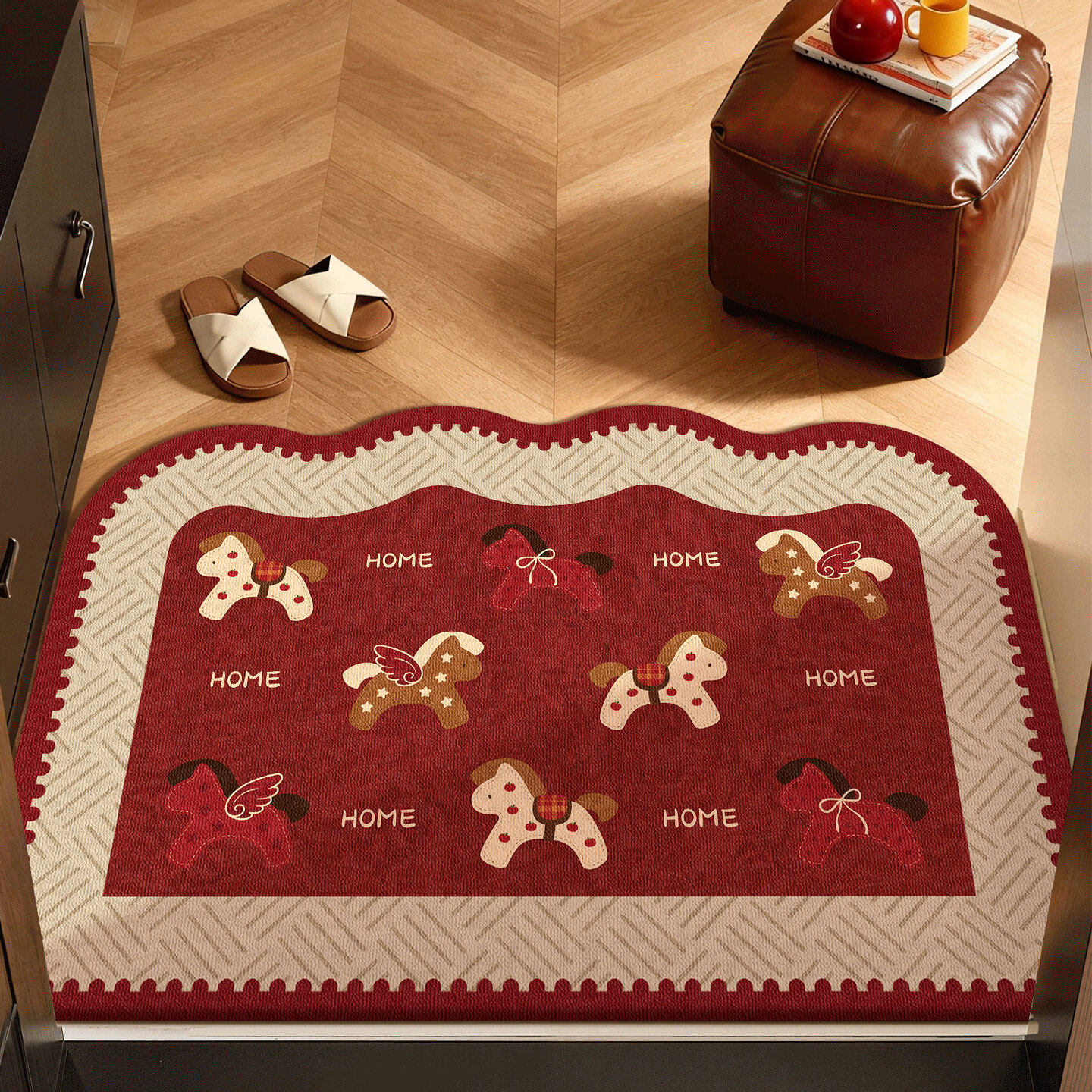 马年入户门地垫2026新款大门口红色脚垫喜庆防滑脚垫耐脏进门地毯,居家布艺,入户地垫,淘宝优惠券,粉丝福利购,淘宝优惠卷