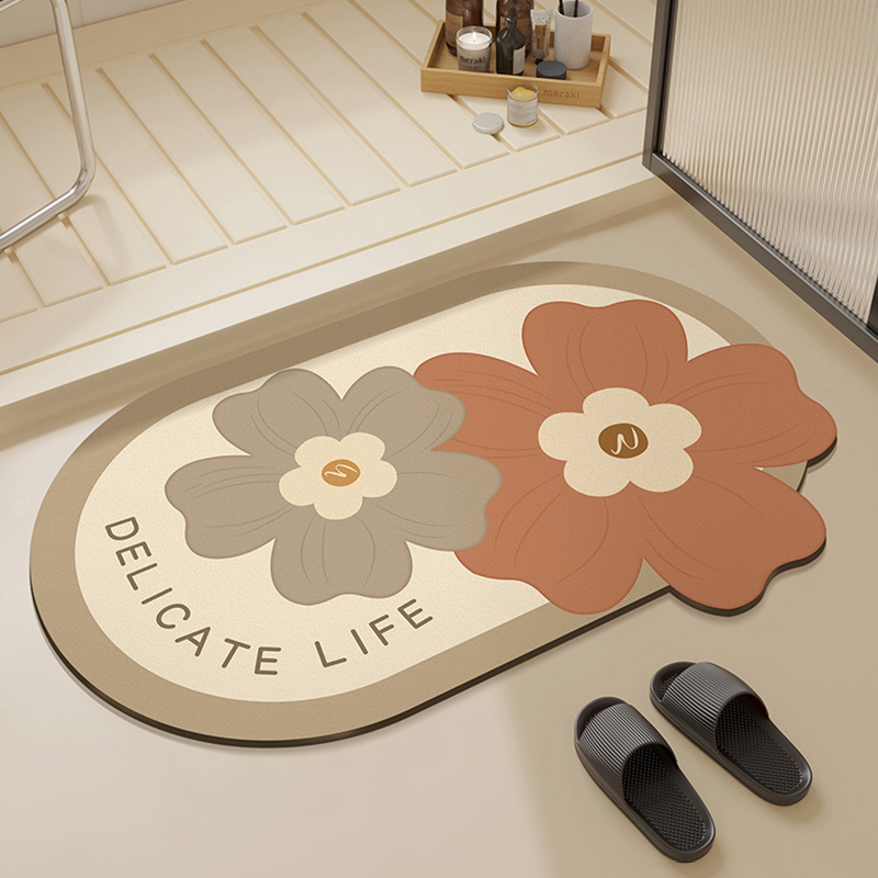 硅藻泥地垫浴室吸水速干防滑脚垫