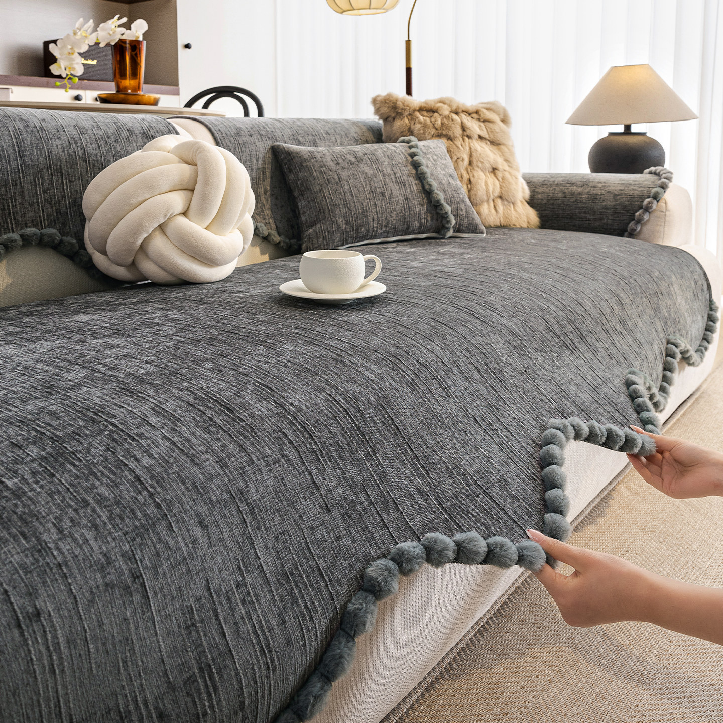 2026新款异形沙发垫四季通用防滑坐垫高级感雪尼尔沙发盖布套罩巾